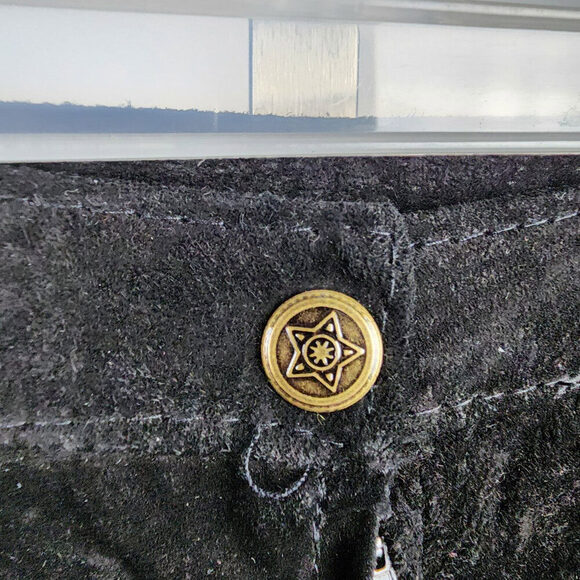 Vintage Blue & Black Suede Mini Skirt Size S - Picture 5 of 7